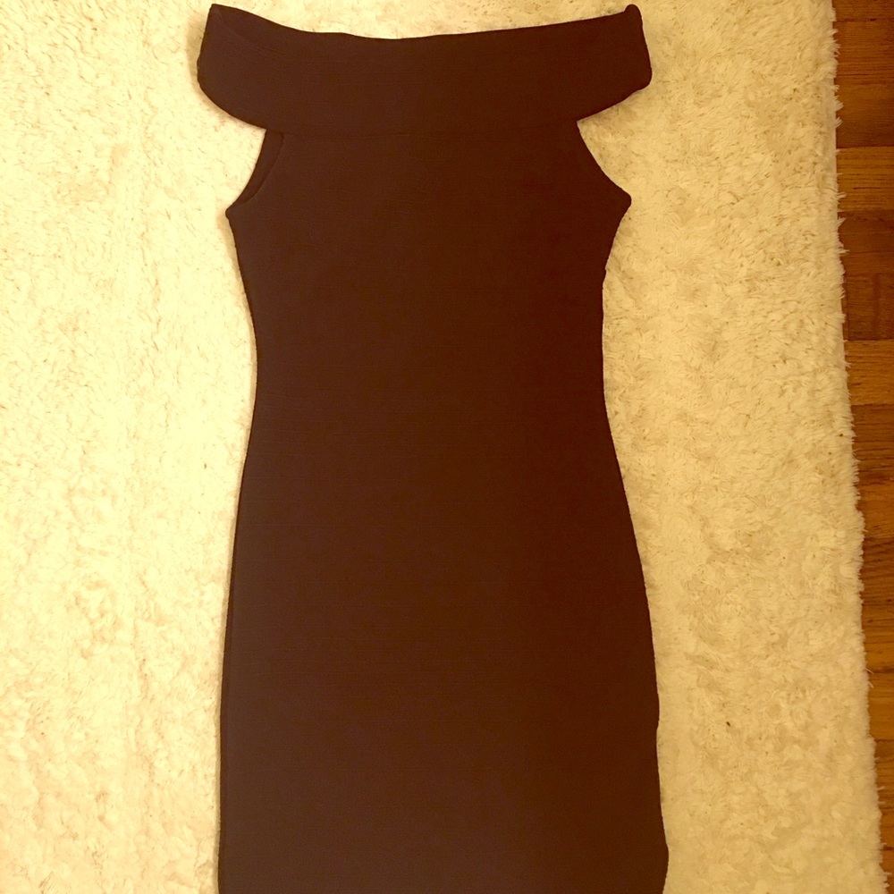 Ribbed Little Black Formal & Off the Shoulder